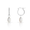 Boucles d'oreilles argent 925 zirconia perle de culture