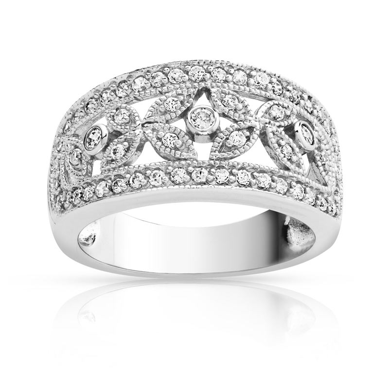 Bague argent 925 zirconia - vue 1