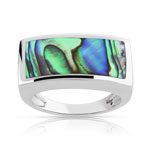 Bague argent 925 nacre abalone