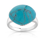 Bague argent pierre imitation