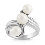 Bague argent perle de culture de Chine