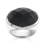 Bague argent zirconia r&eacute;sine