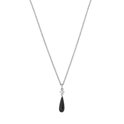 Collier argent 925 zirconia et laque