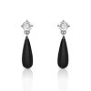 Boucles d'oreilles argent 925 zirconia et laque