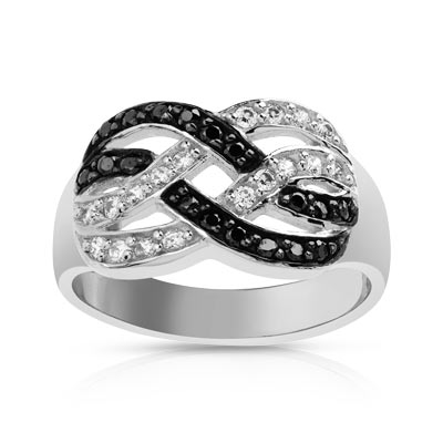 Bague argent 925 zirconia - vue 1