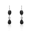 Boucles d'oreilles argent 925 pierre imitation et zirconia