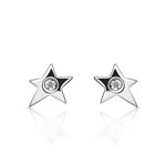 Boucles d&rsquo;oreilles argent 925 diamant