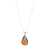 Collier argent 925 ambre