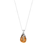 Collier argent 925 ambre