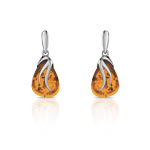 Boucles d&rsquo;oreilles argent 925 ambre