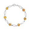 Bracelet argent 925 ambre