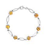 Bracelet argent 925 ambre
