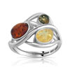 Bague argent 925 ambre