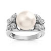 Bague argent 925 perle de culture et zirconia