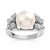 Bague argent 925 perle de culture et zirconia