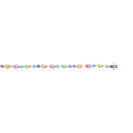 Bracelet argent 925 zirconia et pierre imitation