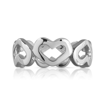 BAGUE coeurs en argent 925. Taille 46 Ã 56. BAGUE coeurs en argent 925. Taille 46 Ã 56.