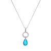 Collier argent 925 pierre imitation et zirconia