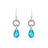 Boucles d'oreilles argent 925 pierre imitation et zirconia