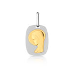 M&eacute;daille argent 925 et or 750 jaune