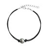 Bracelet argent 925 cordon perle de culture de Tahiti