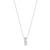 Collier argent 925 diamant ambré