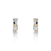 Boucles d'oreilles argent 925 diamant ambré