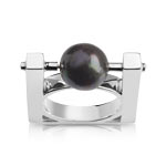 Bague argent 925 perle de tahiti