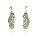 Boucles d&rsquo;oreilles argent 925 jade zirconia