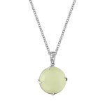 Collier argent 925 jade zirconia