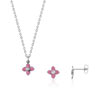 Parure collier boucles oreilles argent 925 zirconia