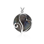 Pendentif argent 925 labradorite