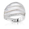 Bague argent 925 nacre zirconia