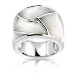 Bague argent 925 nacre