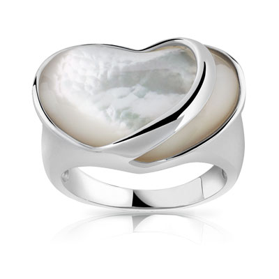 Bague argent nacre