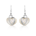 Boucles d&rsquo;oreilles argent 925 nacre