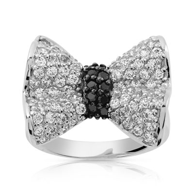 Bague argent zirconias