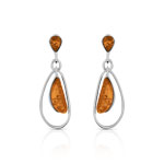 Boucles d&rsquo;oreilles argent 925 ambre