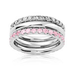 Lot 3 bagues argent 925 zirconia