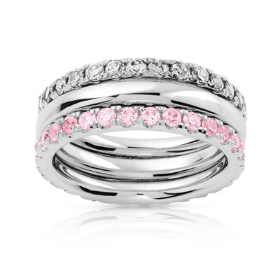 Lot 3 bagues argent zirconias