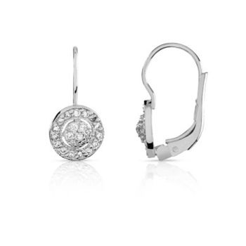 Boucles d'oreilles argent 925 dormeuses zirconias