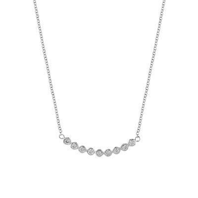 Collier argent zirconias 45 cm