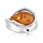 Bague argent 925 ambre