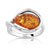 Bague argent ambre