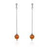 Boucles d'oreilles argent 925 ambre