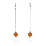 Boucles d&rsquo;oreilles argent 925 ambre