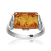 Bague argent 925 ambre