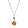 Collier argent 925 ambre