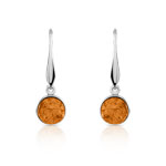 Boucles d&rsquo;oreilles argent 925 ambre