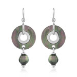 Boucles d&rsquo;oreilles argent 925 perles de Tahiti nacre